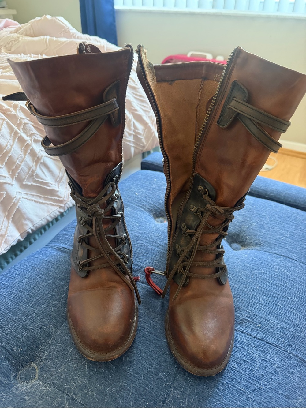 Brown Leather Freebird boots